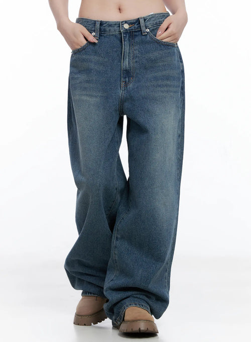Amalia Wide Leg Vintage Washed Jeans CG529