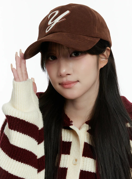 Brown Suede Baseball Cap CD523