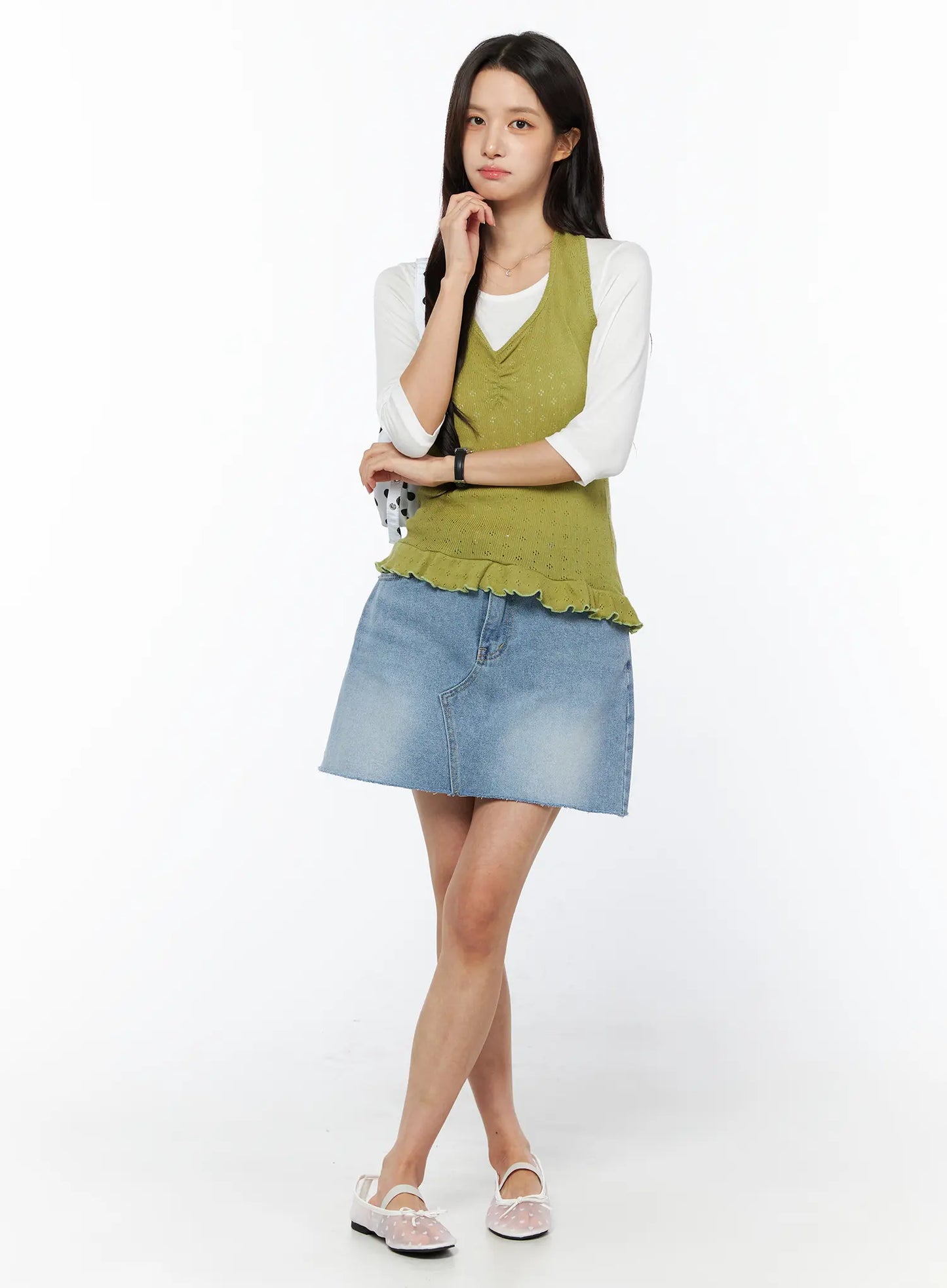 Casual Denim Mini Skirt CU522