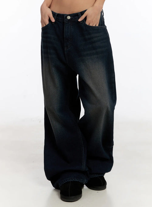 Auro Fleece-lined Wide Leg Jeans CN527