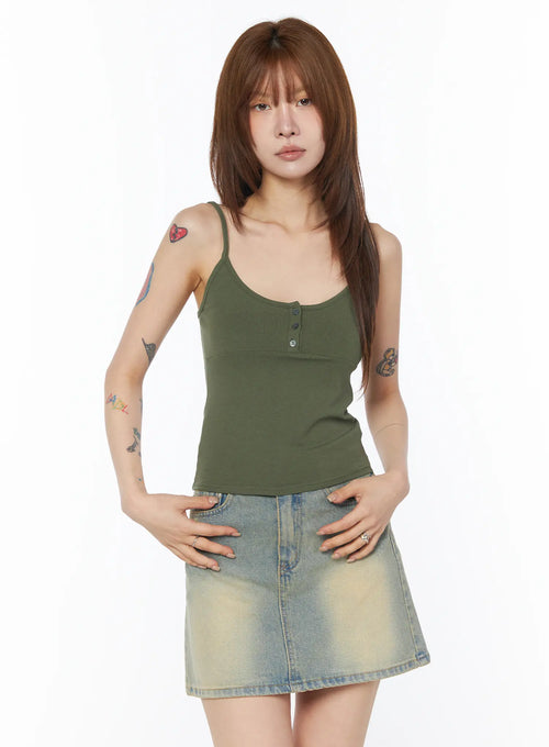 Casual Buttoned Sleeveless Top CY527