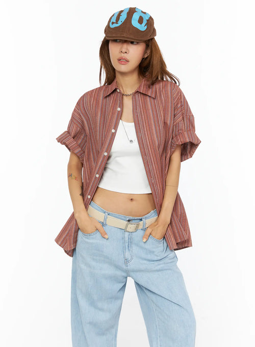 Bohemian Striped Over-Sized Shirt CU518