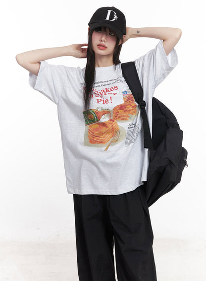 Breakfast Mood Oversized Tee CY521