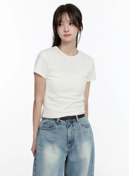 Basic U-Neck Short Sleeve Tee CM505