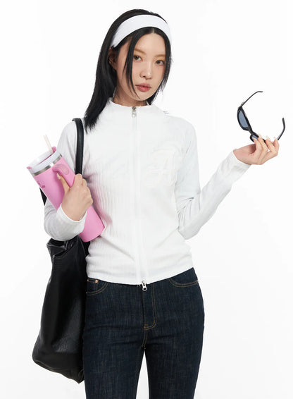 Athletic Zip-Up Track Jacket CF526