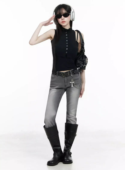 Aiana Slim Fit Bootcut Jeans IY511