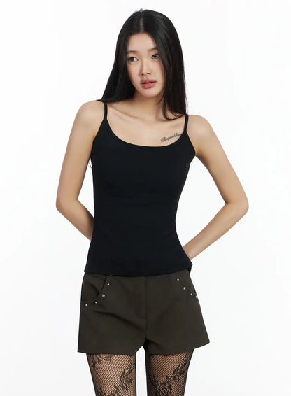 Basic Stretchy Ribbed Tank Top IM530