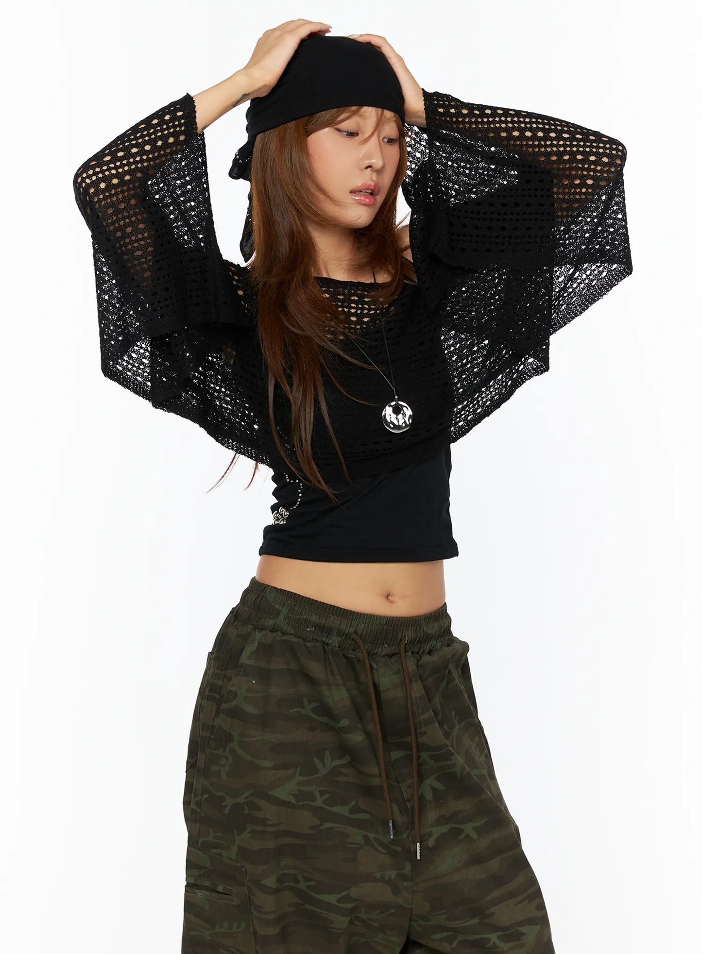 Boatneck Knit Long Sleeve Top CU517