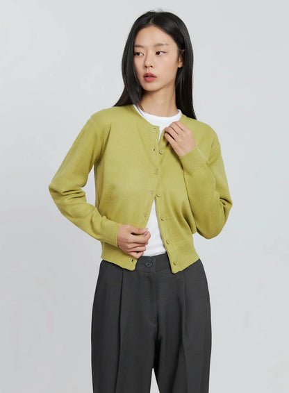 Casual Button-Up Cardigan IN507