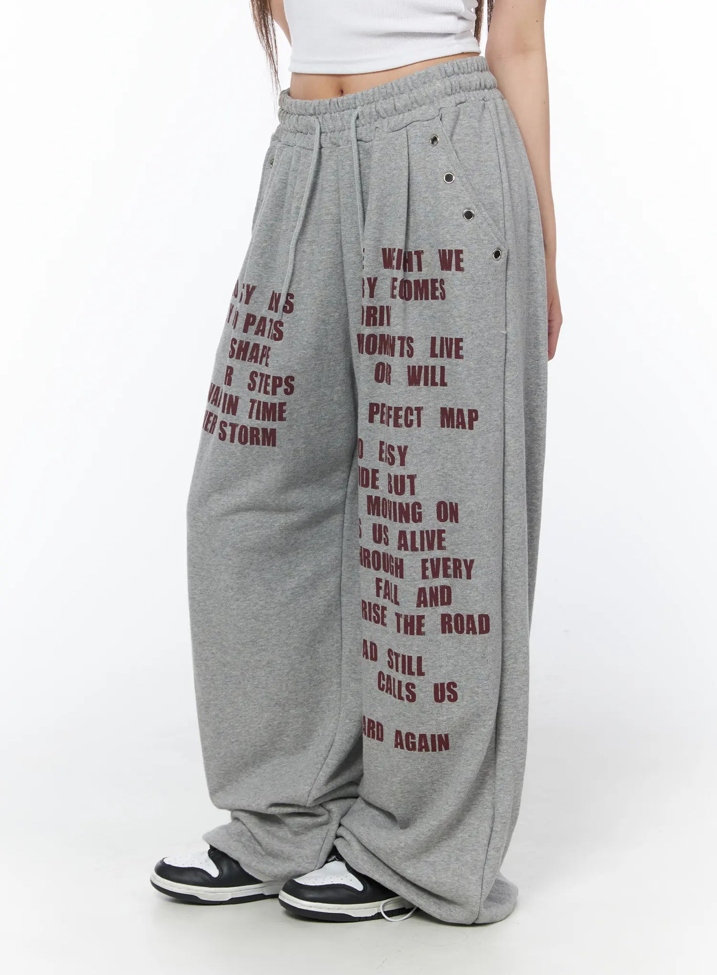 Casual Printed Wide Leg Sweatpants CY529
