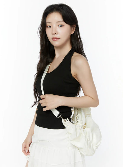 Adjustable Ruched Crossbody Bag IY511