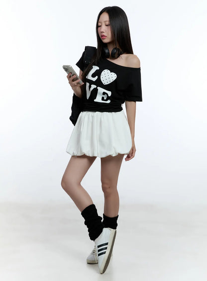 Adjustable Balloon Mini Skirt CU526