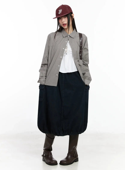 Balloon Denim Skirt IM530