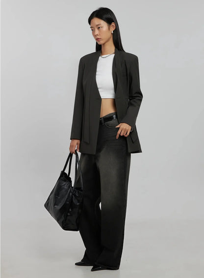 Blaire Dark Washed Wide Leg Jeans IJ509
