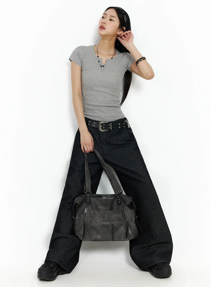 Ayah Casual Wide Leg Jeans IM530