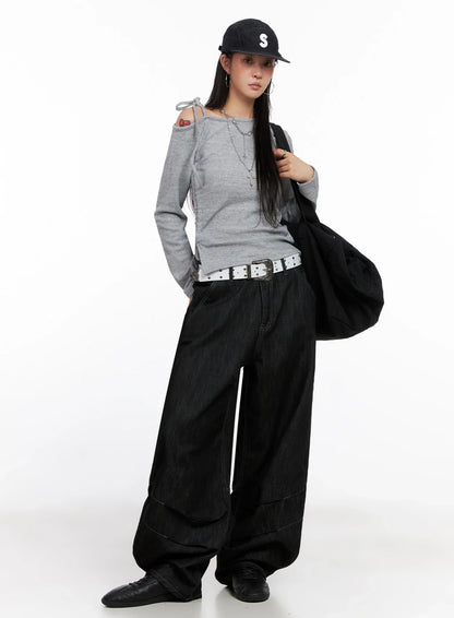 Asymmetric String Tie Top IS515