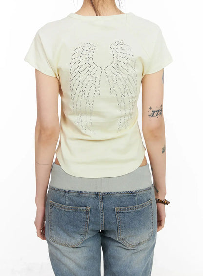 Angelic Rhinestone T-Shirt CM517