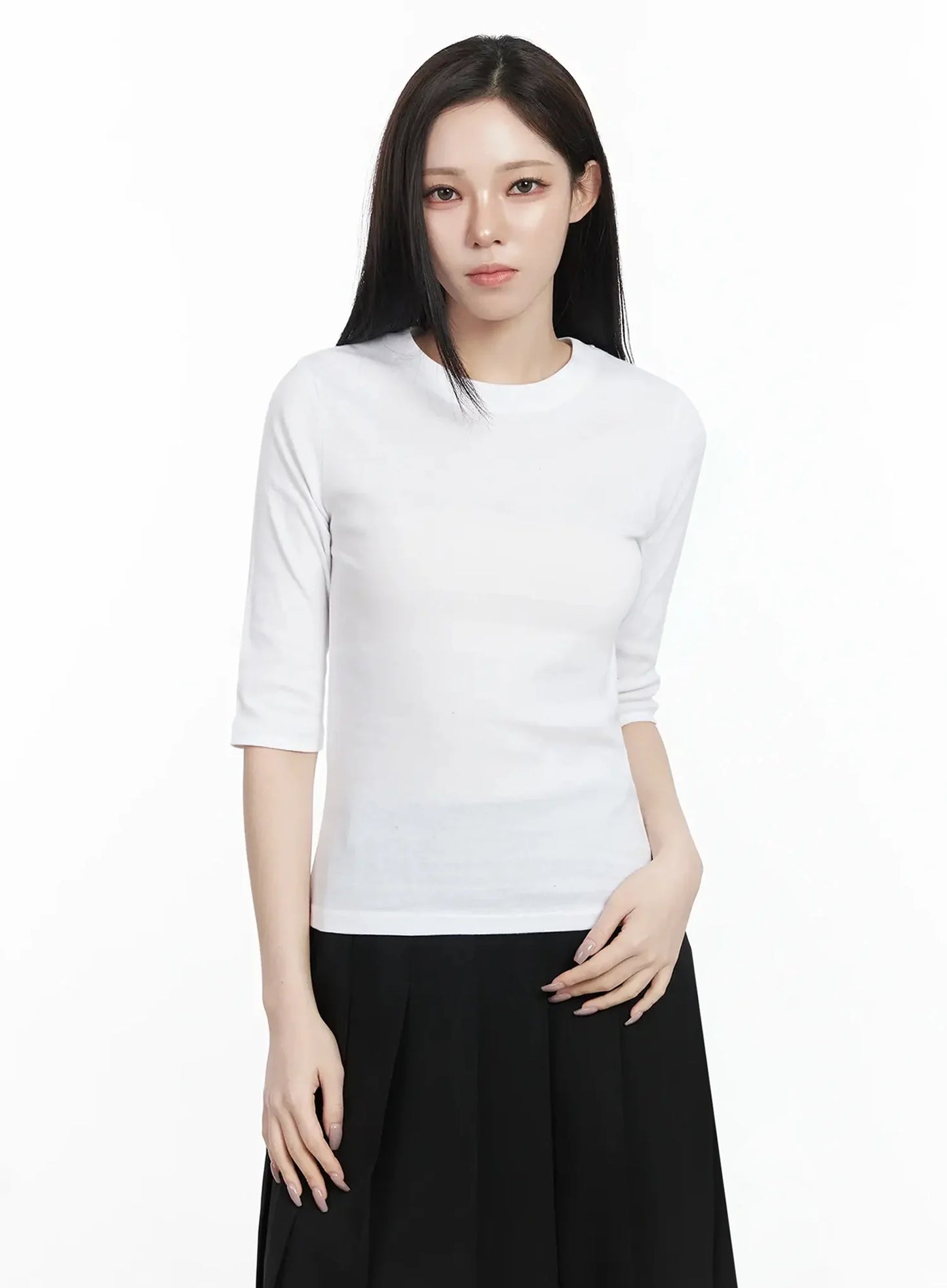 Basic Mid-Length Long Sleeve Top IF502