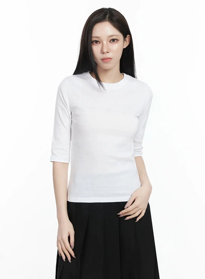 Basic Mid-Length Long Sleeve Top IF502
