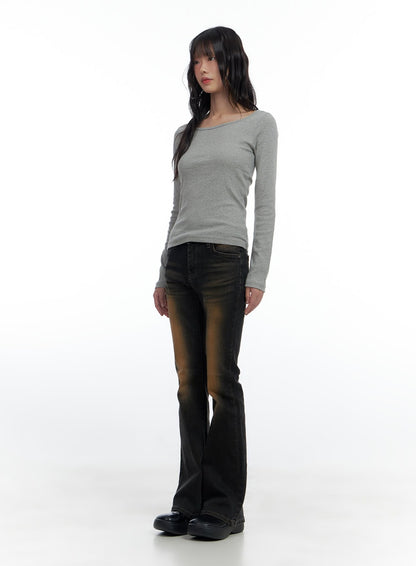 Basic Slim Fit U Neck T-Shirt CS420