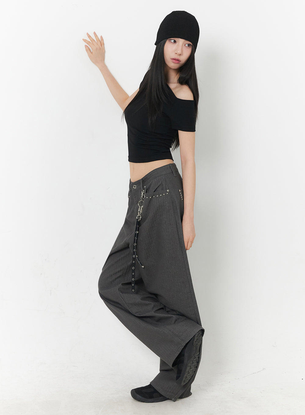Classic One-Shoulder Crop Top IY516