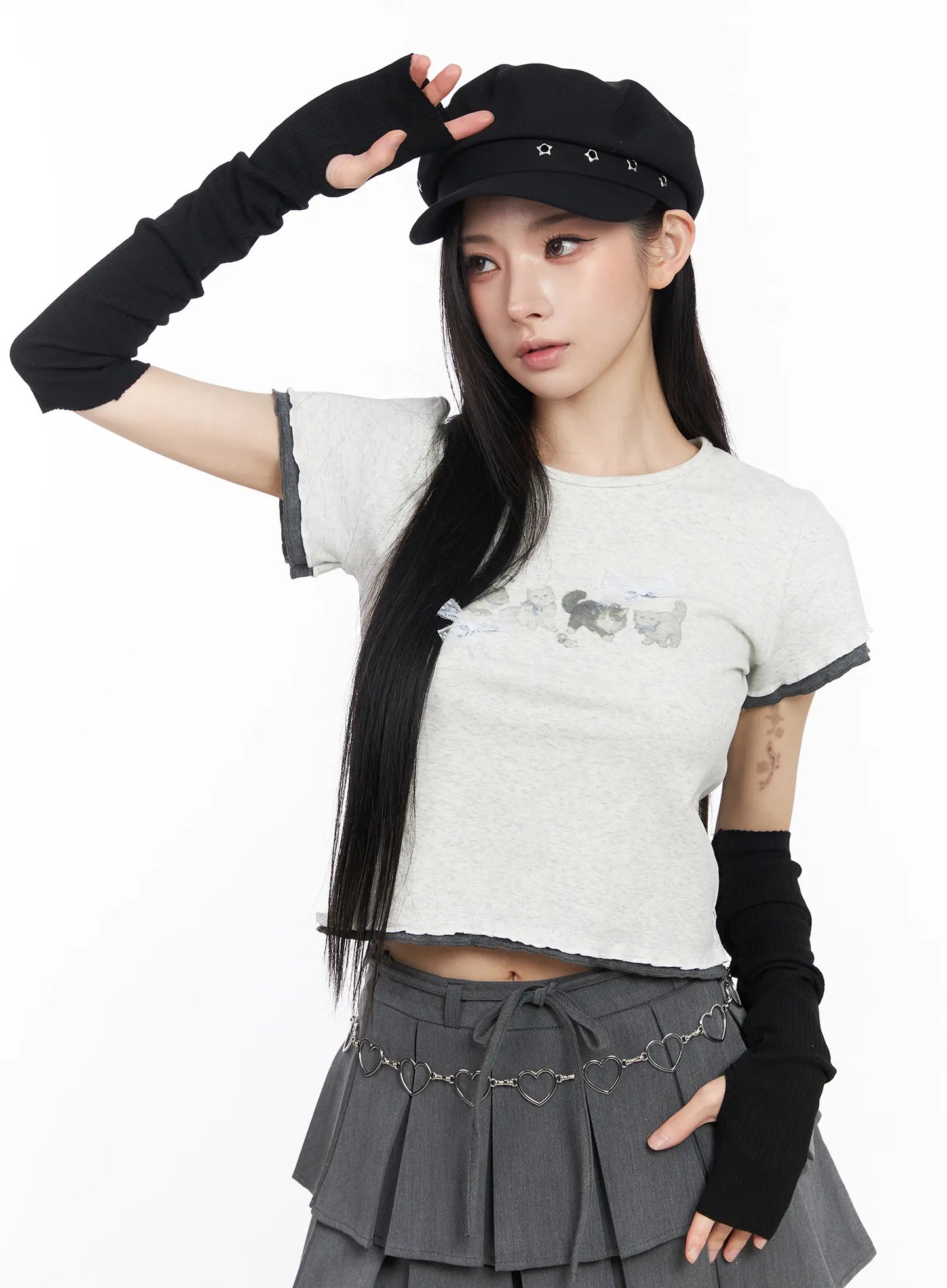 Black Fingerless Hand Warmers CM519