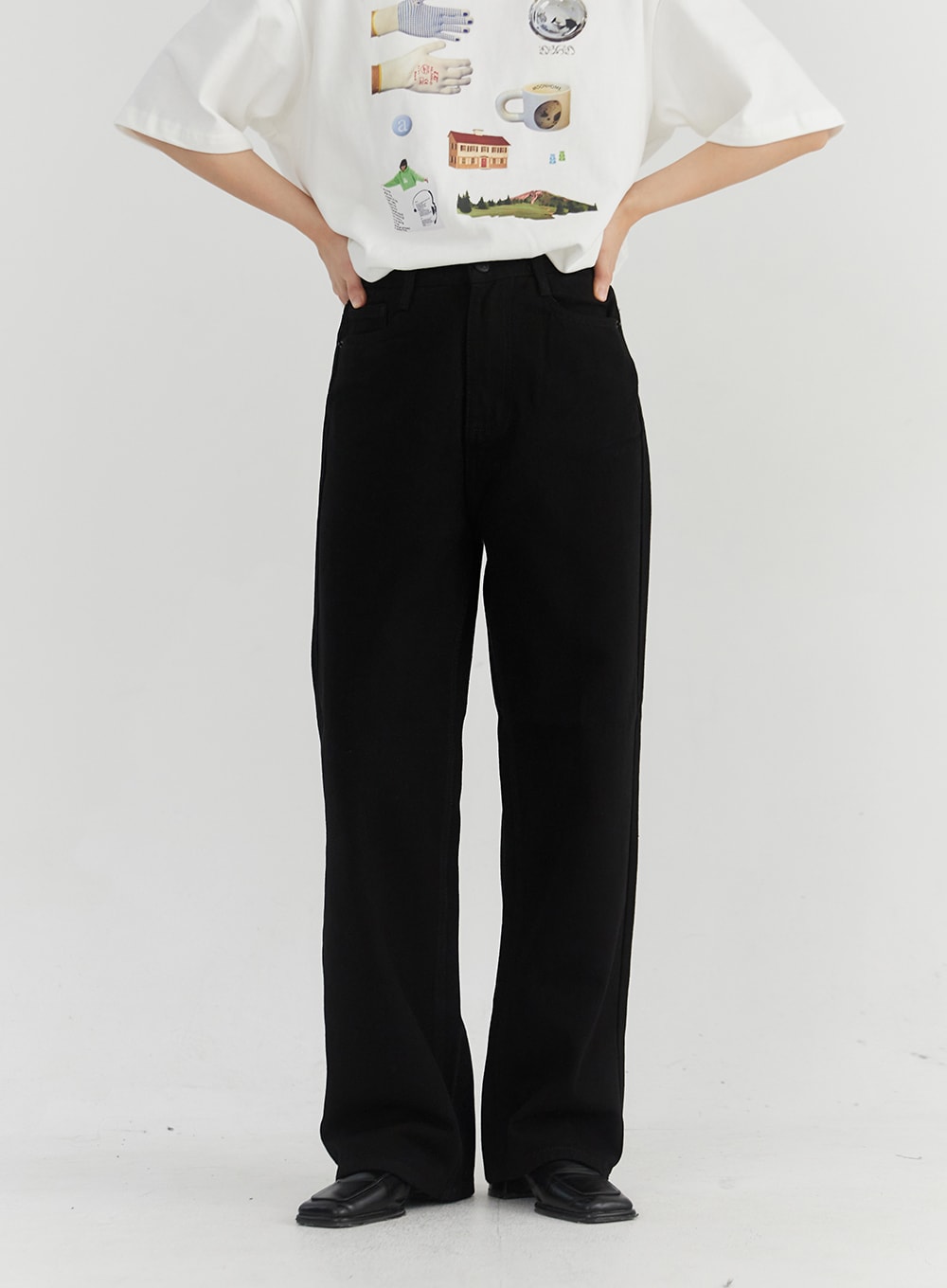 Basic Wide Leg Pants OO331