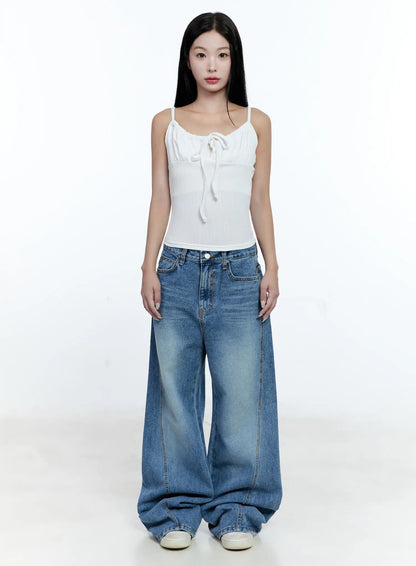 Ana Wide-Leg Denim Jeans CG507