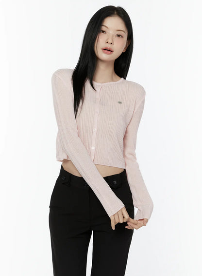 Basic Cropped Cardigan IU505