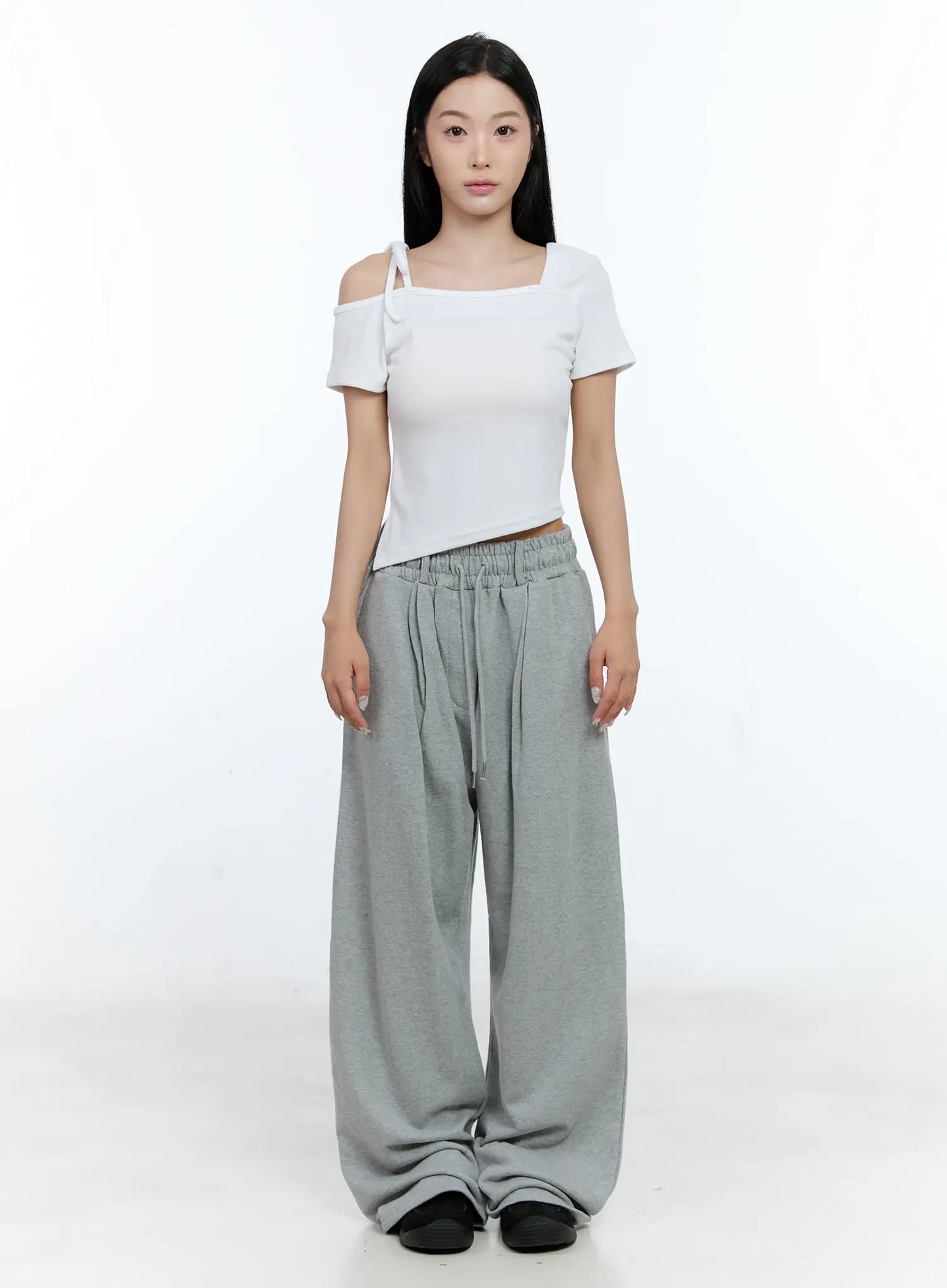 Asymmetric Off-Shoulder Tee CG501