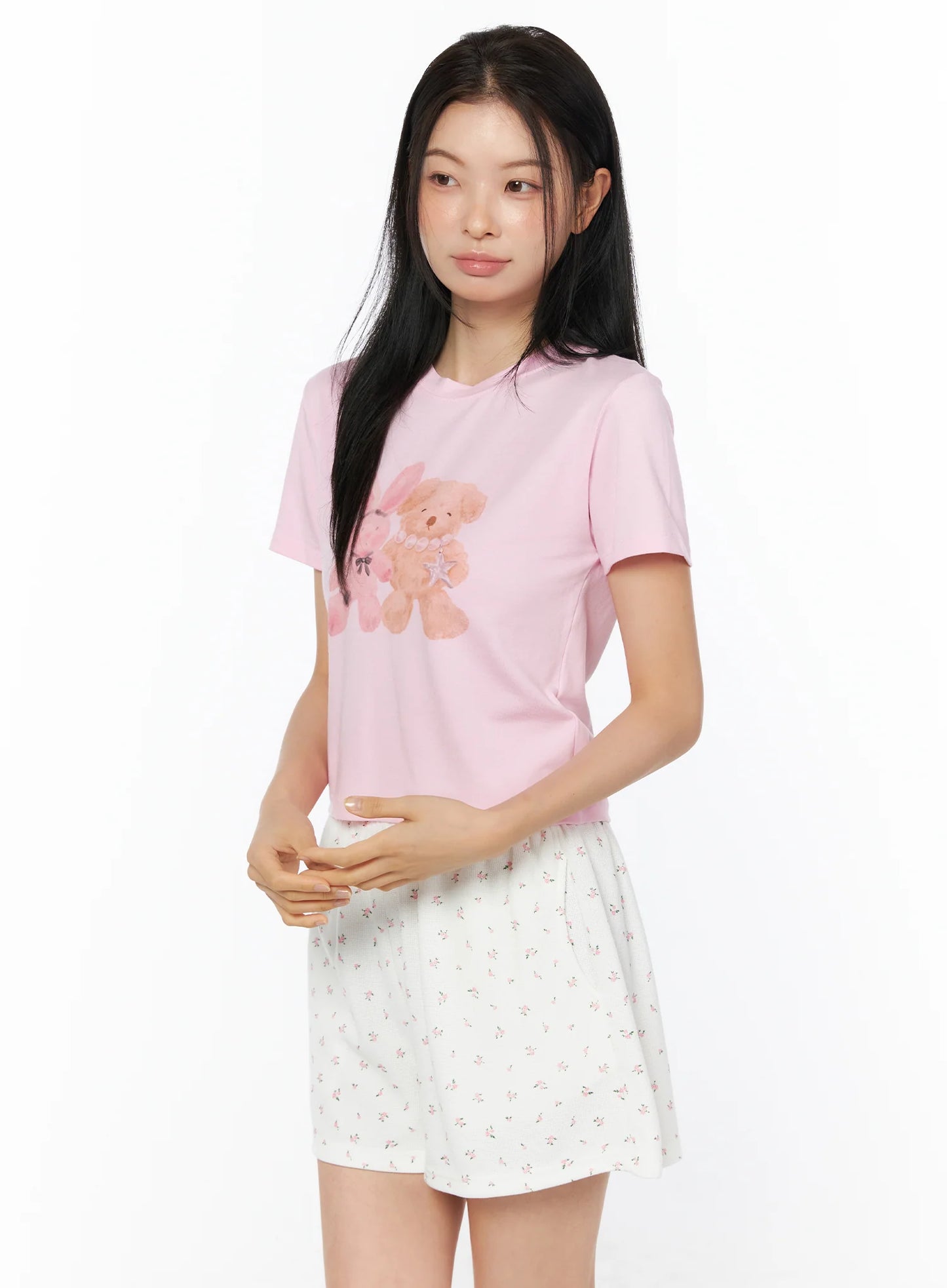 Animal Print Cropped Tee IU516