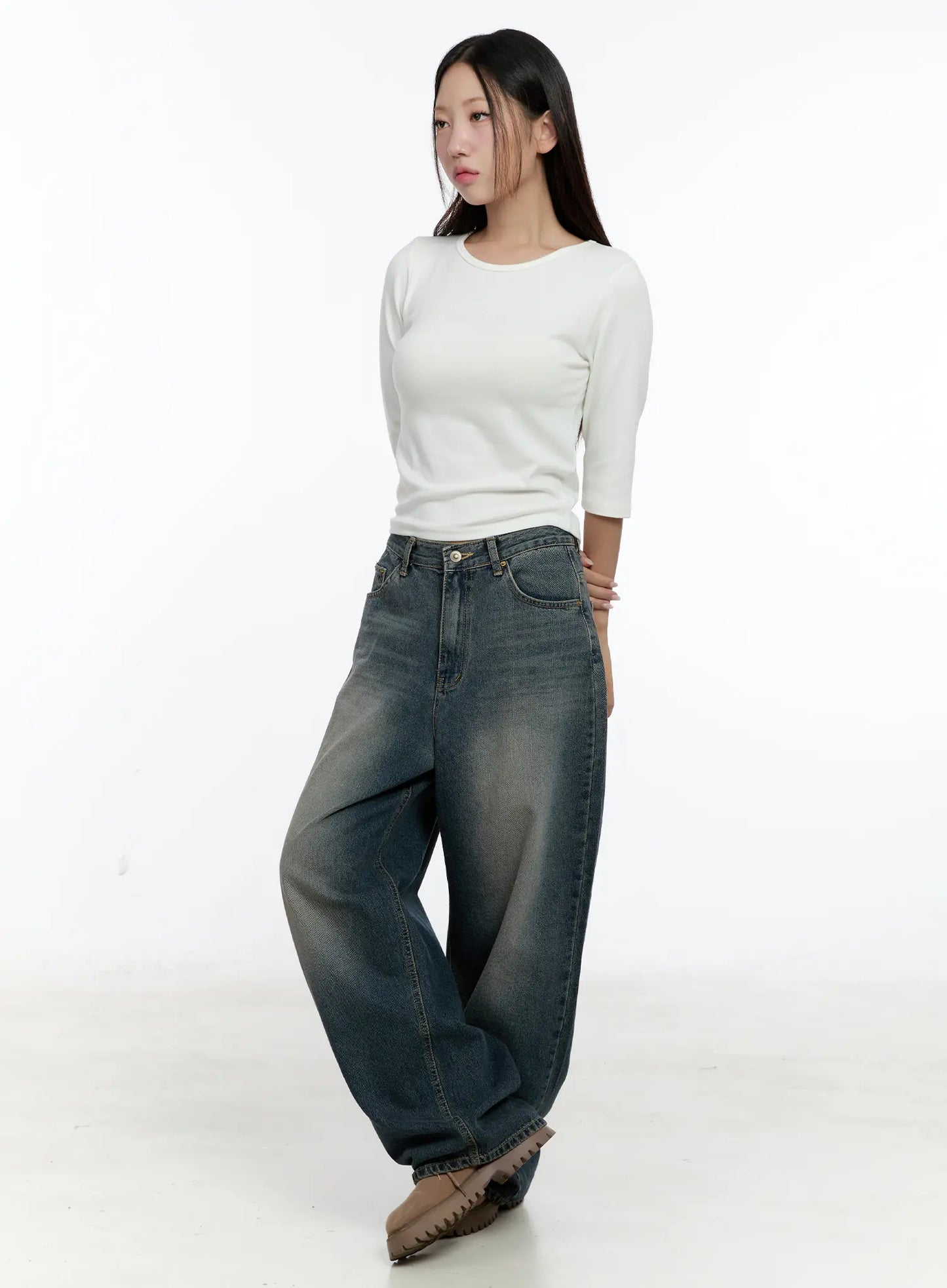 Basic 3/4 Sleeve Top CS517