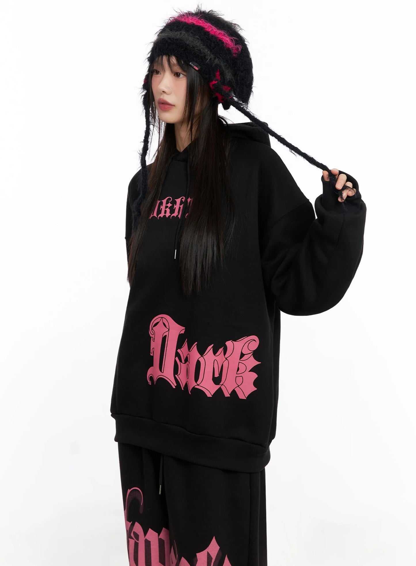 Bold Graphic Oversized Hoodie IN503