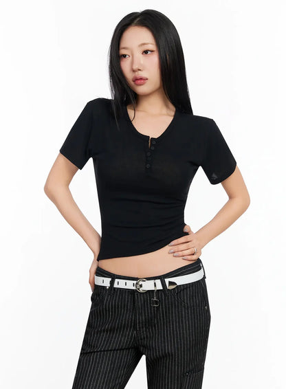 Classic D-Buckle Leather Belt CA513