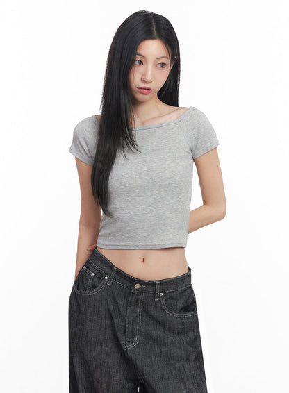Boatneck Cropped Tee IY516