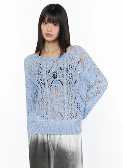Boho Chic Boat Neck Sweater IY525