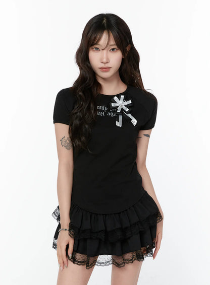Chic Rosette Embellished Top CY514