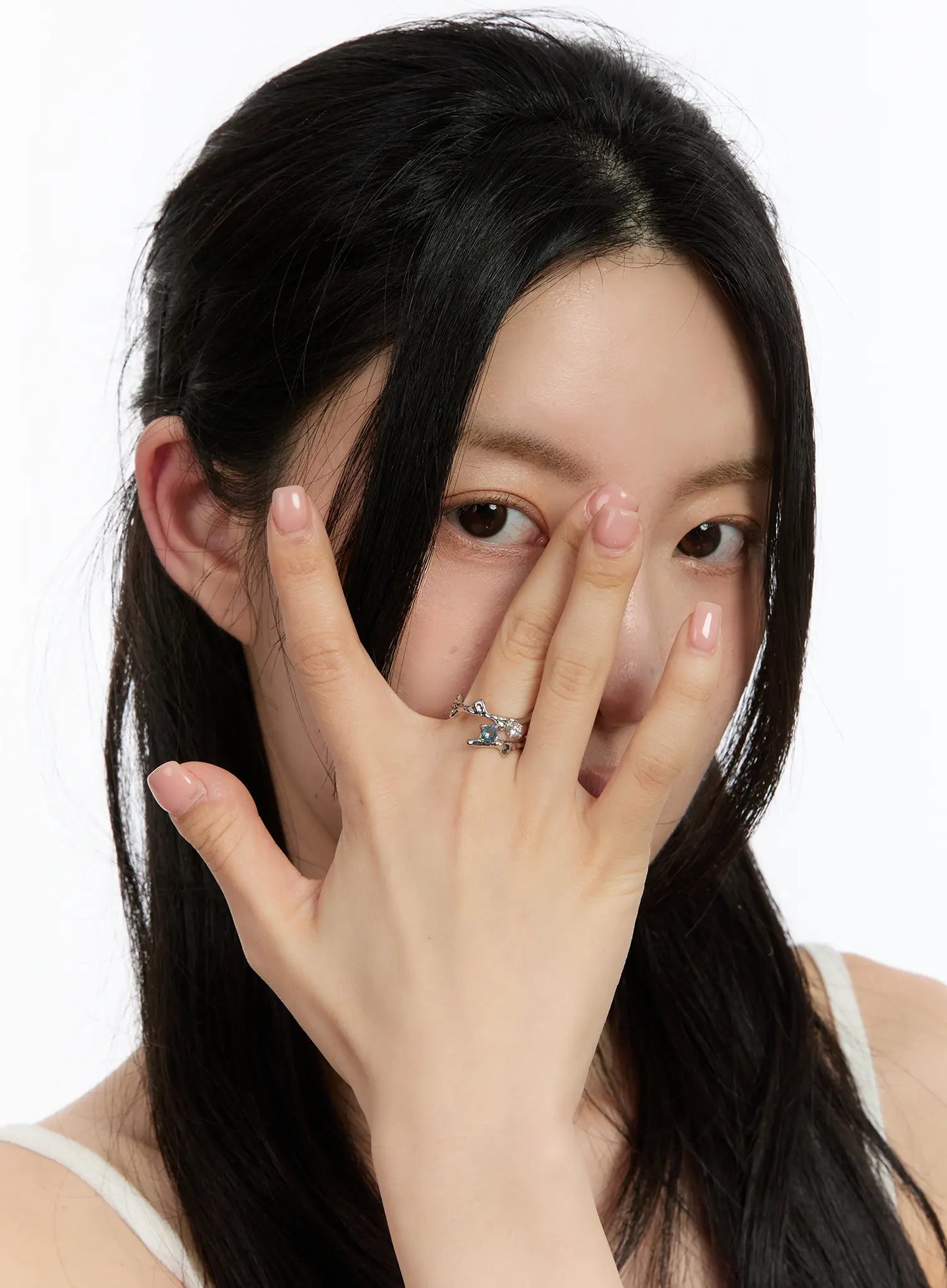 Blue Cubic Ring CA508