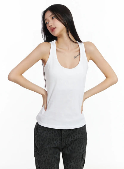 Casual Round Neck Tank Top IA508