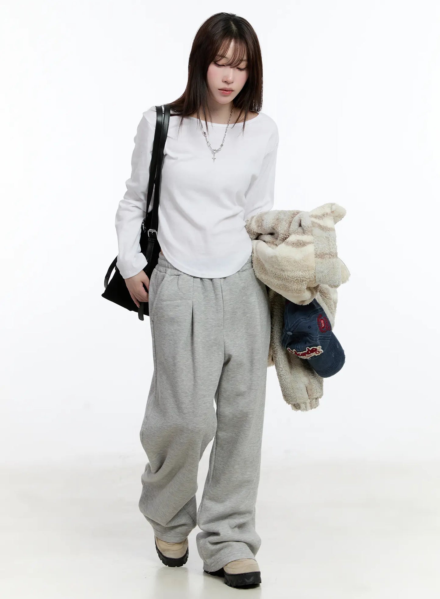 Casual U-Neck Long Sleeve Tee CN525