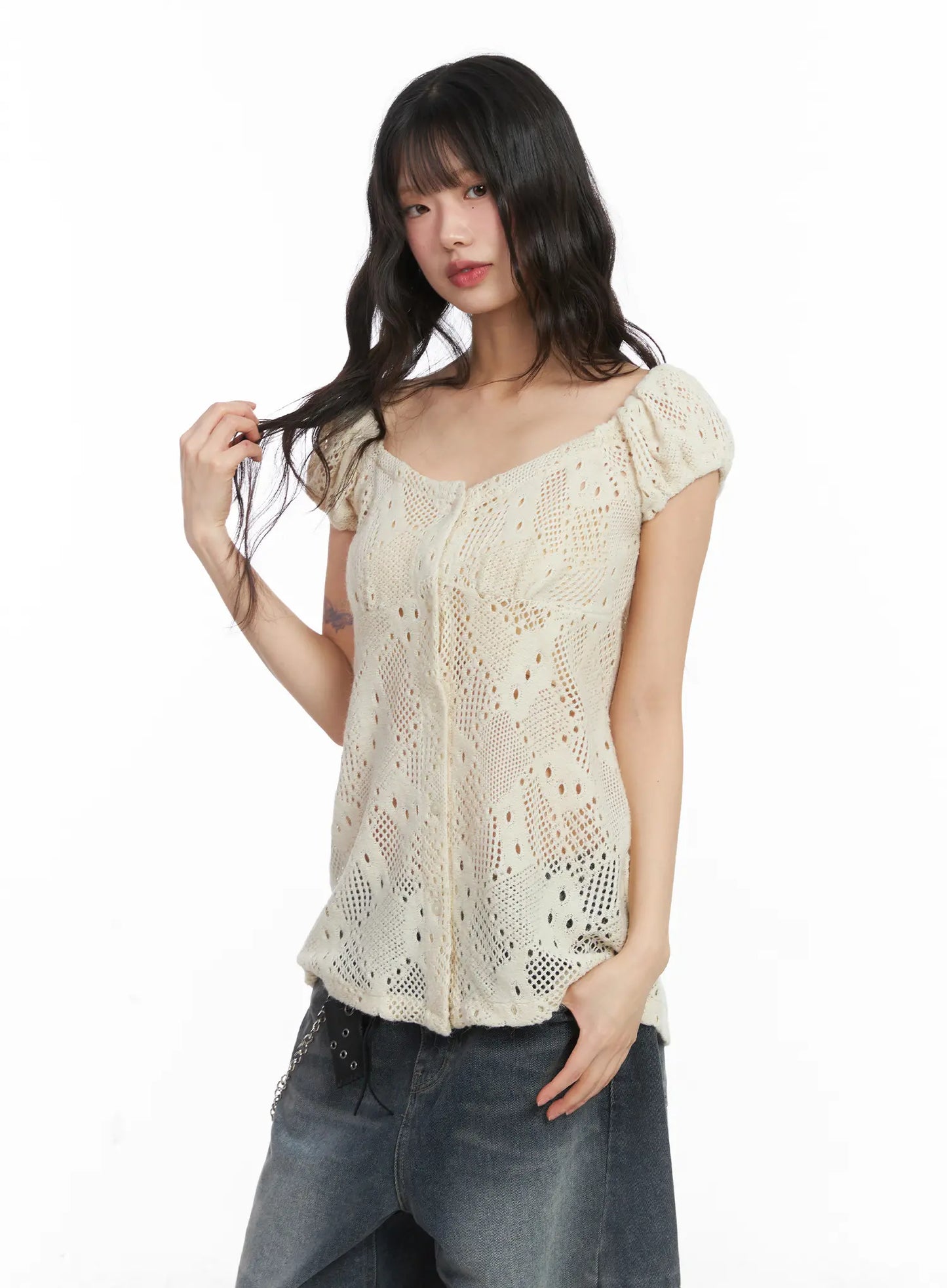 Chic Two-Way Knit Blouse CD531