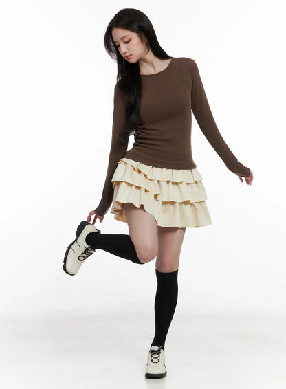 Casual Round Neck Long Sleeve CN526