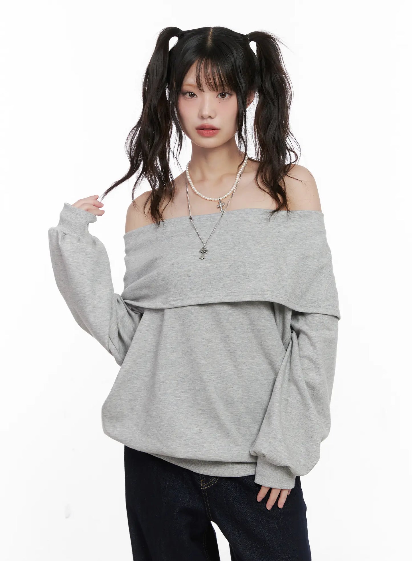 Casual Oversized Off-Shoulder Sweatshirt CN510