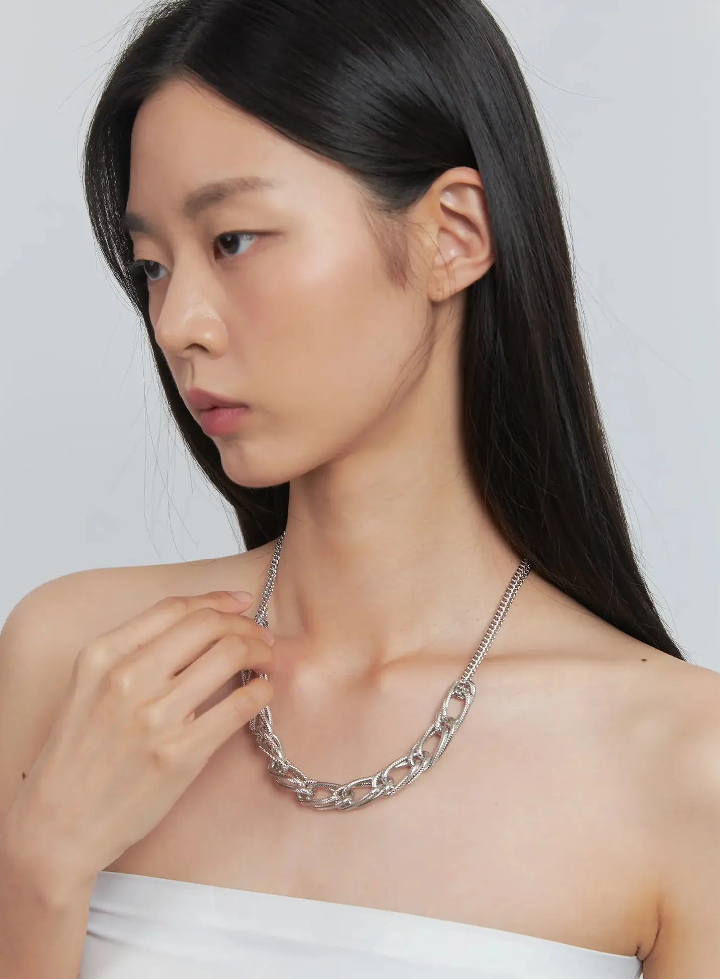 Bianca Bold Double Chain Necklace IU512