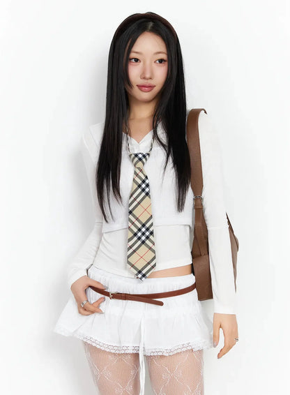 Classic Checkered Tie IA507