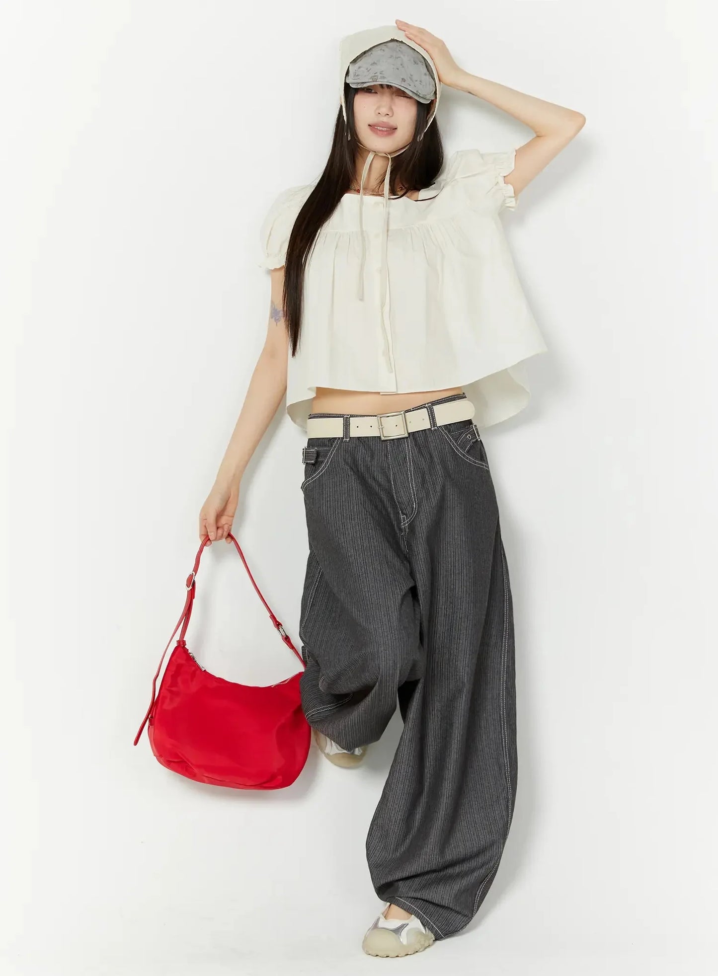 Casual Baggy Stripe Pants IU518