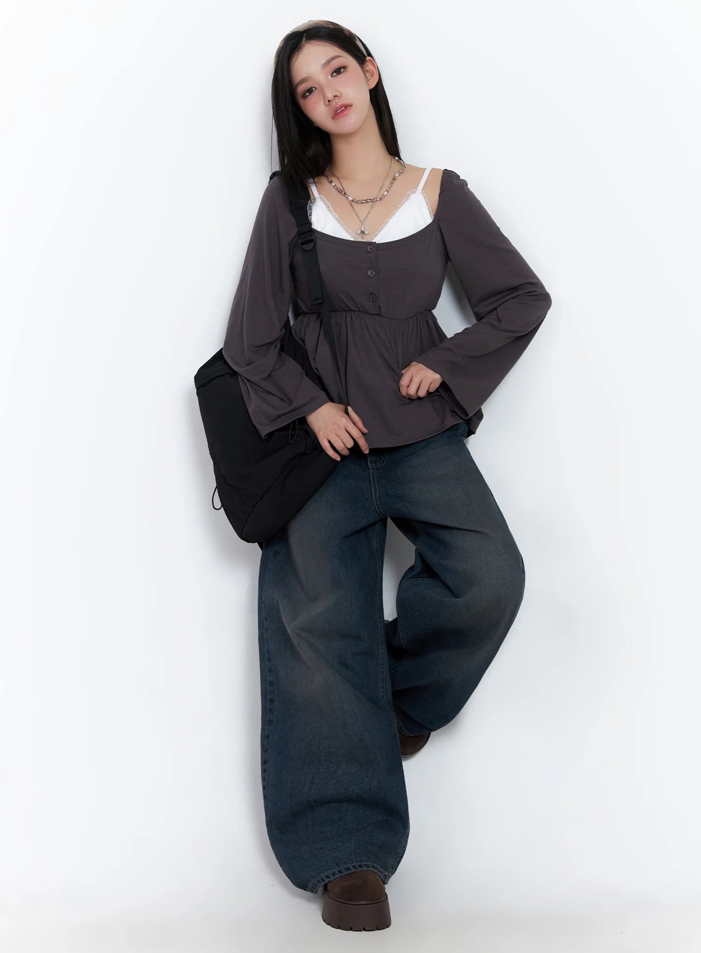 Adelyn Washed Baggy Jeans IS525