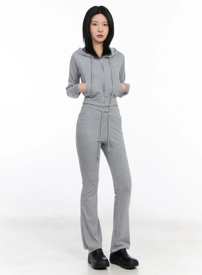 Casual Zip-Up Hoodie and Sweatpant Set CF526