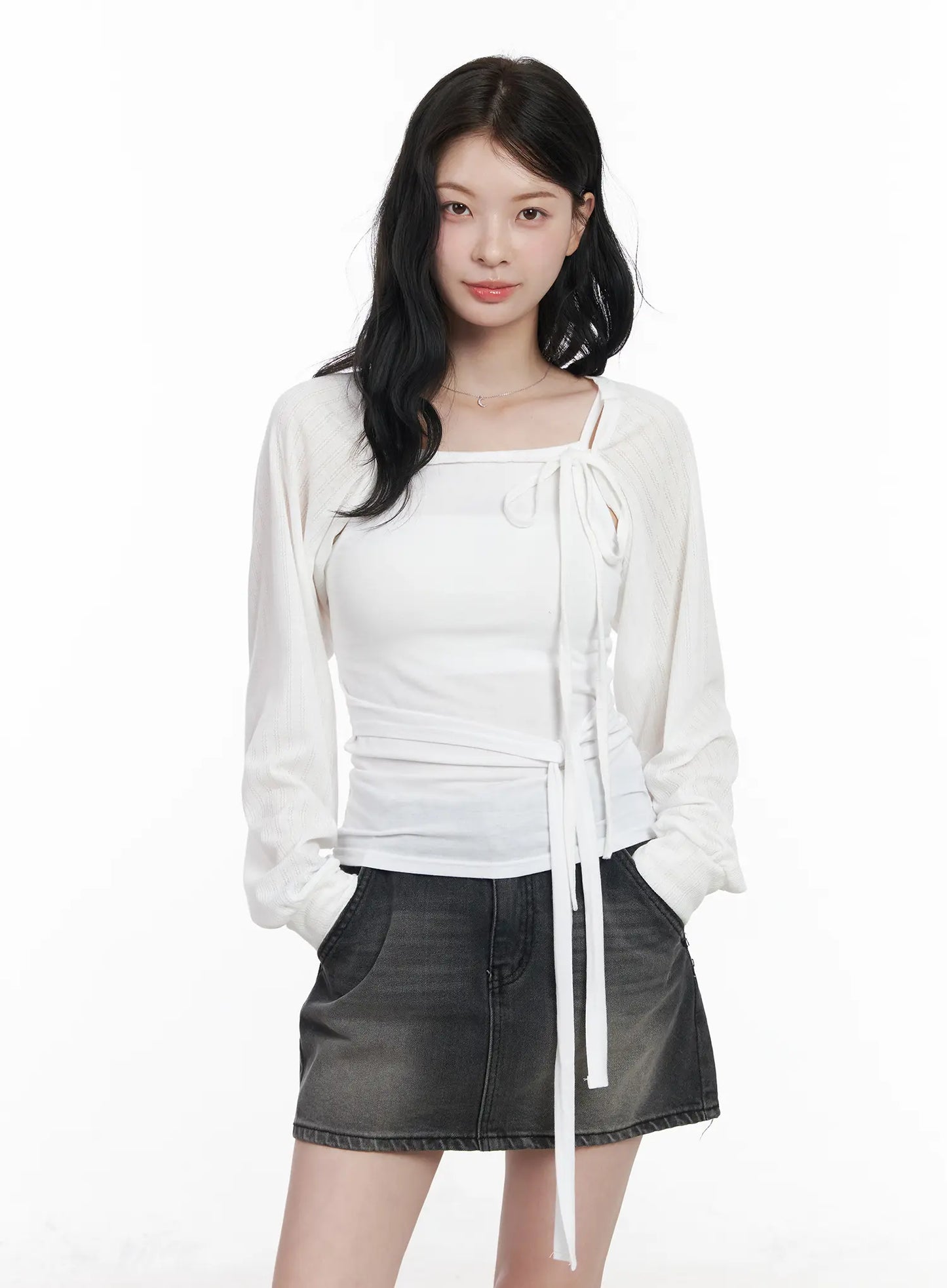 Chic Knit Ribbon Cardigan CA510