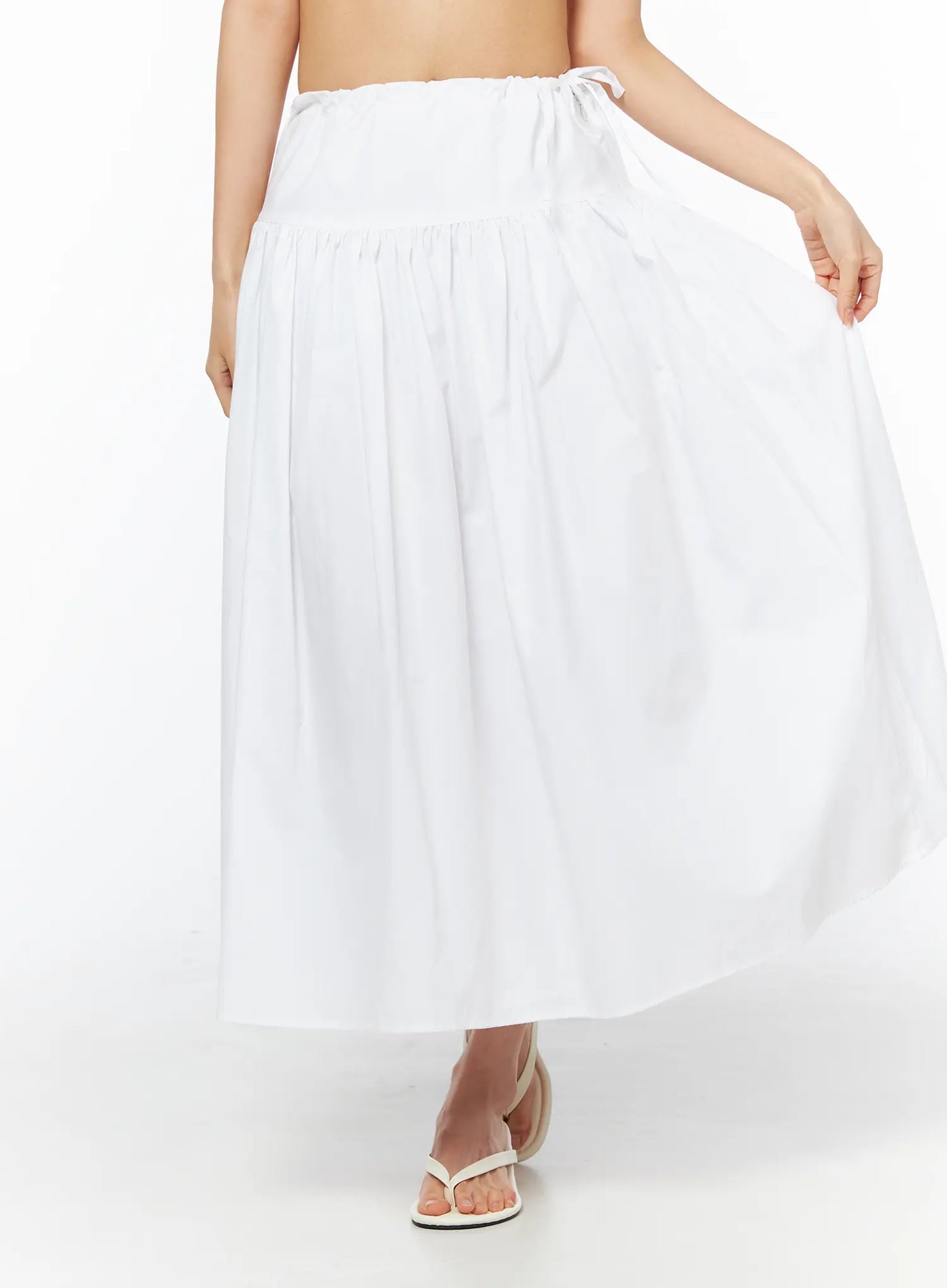 Basic Ribbon Maxi Skirt CU522